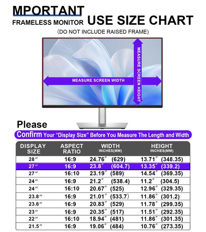 FILMEXT 2026 Upgrade 27 Inch Computer Privacy Screen Filter