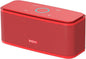 DOSS SoundBox Touch Wireless Bluetooth Speaker with HD Sound and Bass, IPX5 Water-Resistant, 20H Playtime, Handsfree, Portable for Office, Home, Outdoor, Travel-Red