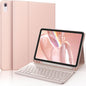 CHESONA Keyboard Case for iPad (A16) 11th/10th Generation (2025/2022), Detachable Wireless Keyboard, Stand Folio Keyboard Cover with Pencil Holder, Thin & Light (Pale Pink)
