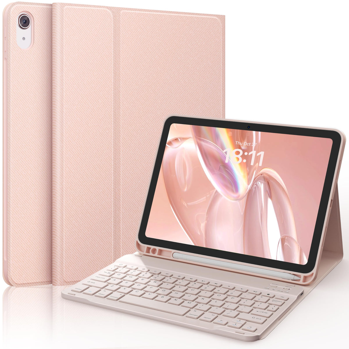 CHESONA Keyboard Case for iPad A16 11th/10th Gen, Black