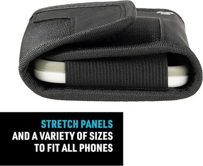 Nite Ize Clip Case Sideways Universal Rugged Holster - Protective Holster for Men's & Women's Belts - Phone Utility Belt Pouch - Phone Accessories - X-Large, Black