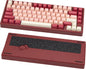 KEEBMONKEY WOBKEY Rainy 75 CNC Aluminum HMX/JWK/Cocoa Switches Triple-Mode Connectivity Mechanical Keyboard with Superior Acoustics, RGB/FR4/Silver SUS304/7000mAh/Cocoa Switch (Pro - Red Velvet)