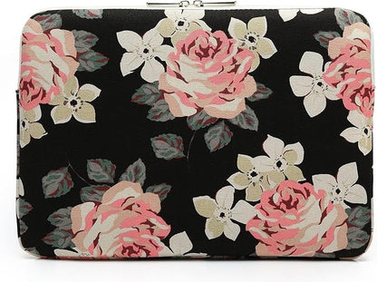 Canvaslove Pink Rose Laptop Sleeve Case Bag with Pocket for MacBook Air 13 inch,iPad Pro 13 inch and 13.3 inch-13.5 inch Laptops