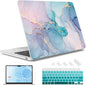 May Chen Case for MacBook Air 13/13.6 inch M5 A3449 M4 A3240 M3 A3113 M2 A2681, 2026 2025 2024-2022, Plastic Hard Shell with Keyboard Cover & Screec Protector, Gentle Marble