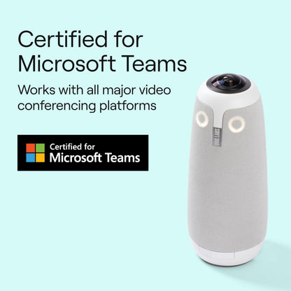 Owl Labs Meeting Owl 3 - 360° 1080p HD Conference Room Camera, AI-Driven Speaker-Tracking, 18-Foot Mic Pickup - Certified for Microsoft Teams - Works with Zoom, Google Meet - Plug & Play Setup