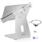Volcora Anti-Theft Tablet Stand iPad Kiosk Stand with Lock, Silver 10-13'' iPad Stand for Desk, Swivel, Adjustable iPad Holder For Desk, iPad Mount For Desk For POS Register, Retail Business, Cashier