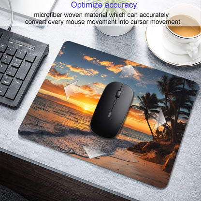 SHALYSONG Sunset Beach Mouse pad 9.5"x7.9" Non-Slip 3mm Small Computer Pad