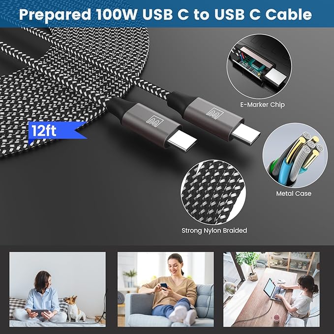 45W Super Fast Charger Type C, [2 Pack] 45 Watt USB-C Charger PD/PPS Wall Charging Block for Samsung Galaxy S25 Ultra/S25+/S25/S24/S23 Ultra/S23+/S22 Ultra/S22+/S20 Ultra, Tab S8(with 2X 12ft Cable)