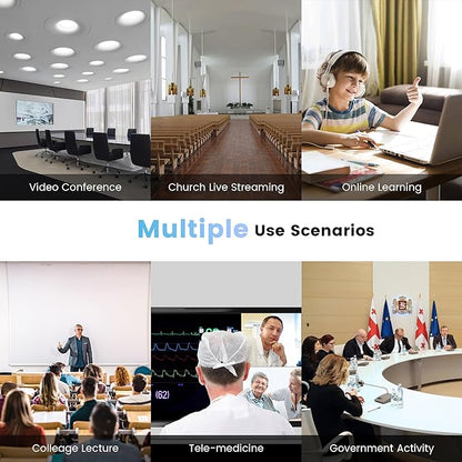 PTZ Camera HDMI/USB 10X Optical Zoom 60fps 1080P Video Conference Camera for Church Worship Live Streaming Meeting Online Learn with Zoom YouTube OBS and More