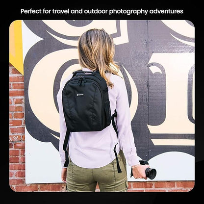 Tamrac Jazz 84 v2.0 Camera Backpack for Photographers, DSLR Camera Bag with Laptop Compartment, Professional Photography Backpack, Travel Camera Carrying Case with Adjustable Shoulder Straps – Black