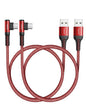 USB C Cable [2 Pack 1.6FT] Fast Charger Type C 3.1A Right Angle Nylon Braided USB Type C Cable Compatible with Galaxy Note 10 9 A51, S22 S21 S10 LG G8 G7 Charging Cord