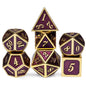 DNDND Metal Dice Set D&D, 7 die Metallic Polyhedral Dice Set with Gift Metal Box and Gold Number for DND Dungeons and Dragons Role Playing Games (Black and Gold)