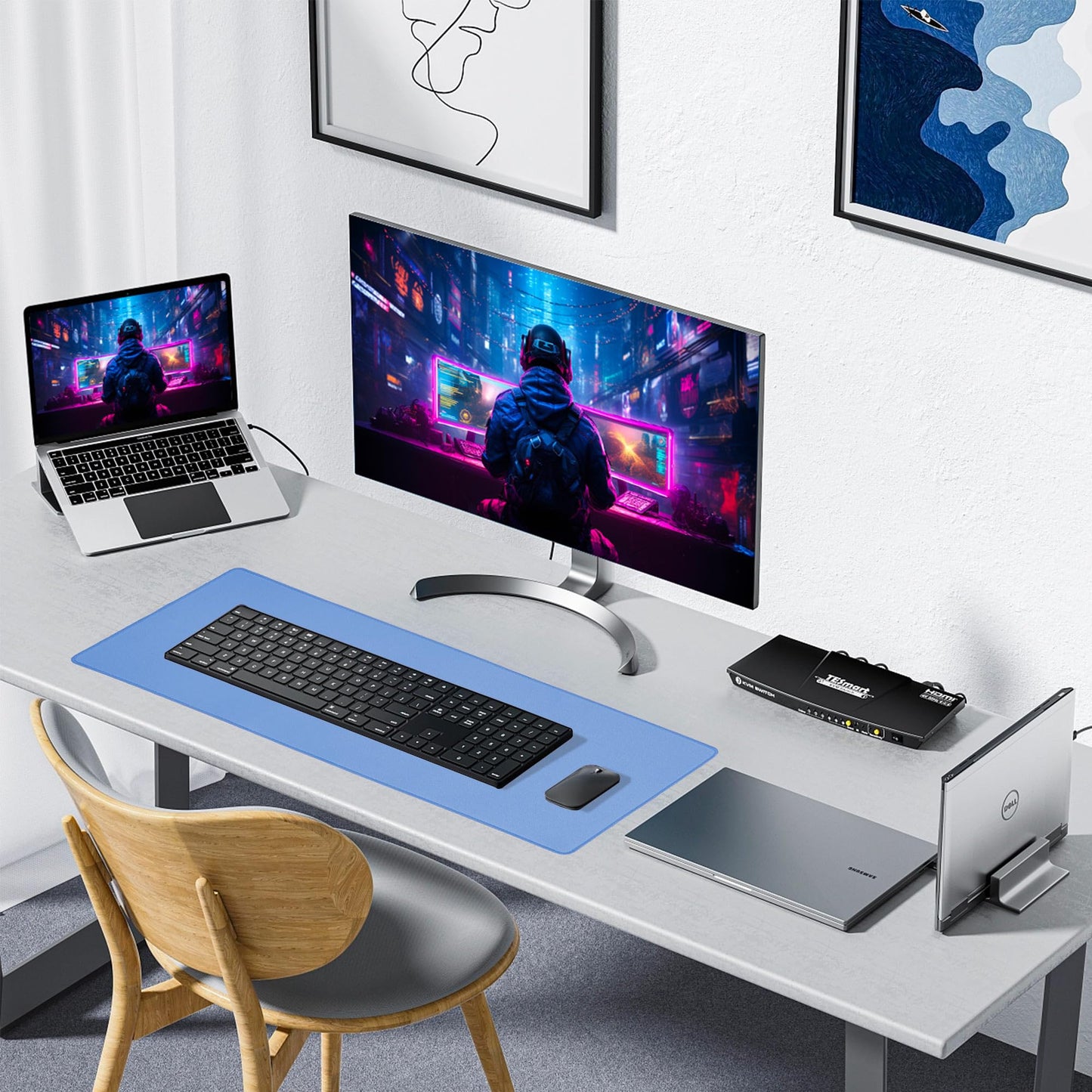 ALOANES Non-Slip Extended Mouse Pad Office&Home Desk Mat Stitched Edge
