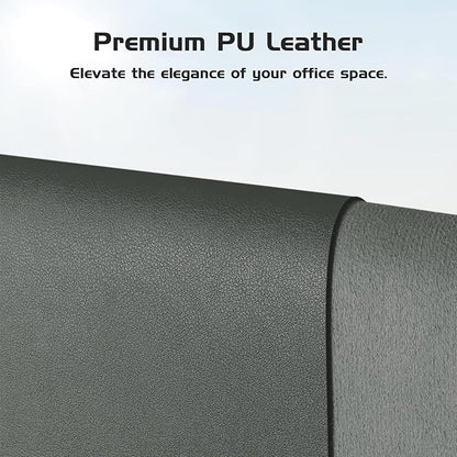 Aothia Leather Desk Pad Protector, Office Desk Mat, Large Mouse Pad, Laptop Desk Pad, Non-Slip PU Leather Desk Blotter, Waterproof Desk Writing Pad for Office and Home (Jungle Green, 47" x 17")