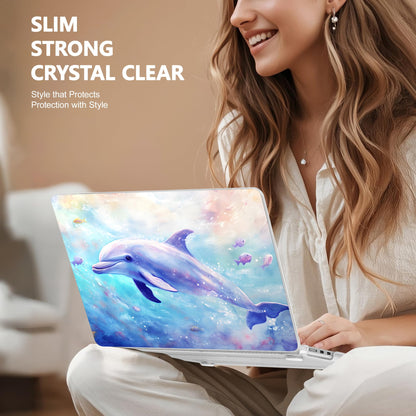 Lepeoac Case for 2026/2025/2024/2023 MacBook Air 15-inch Laptop Release M5 A3448 /M4 A3241 /M3 A3114 /M2 A2941, Stylish Protective Hard Shell Cover for MacBook Air 15.3 inch, Blue Whale