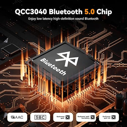 AK30 Mini Bluetooth Amplifier for Passive Speakers,50W+50W 2.0CH Audio Amplifier,Stereo HiFi Digital Amp,Home Amp Receiver w/AUX/USB/BT/Opt Input & 12V/5A Power Adapter for Home/Garage/Ceiling