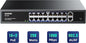 18-Port Ethernet Gigabit PoE Switch, 16-Port PoE with 2 Uplink Gigabit Ports, 250W Built-in Power, Metal Casing and 19-inch Rackmount, Traffic Optimization, Plug and Play, Unmanaged(SG518P)