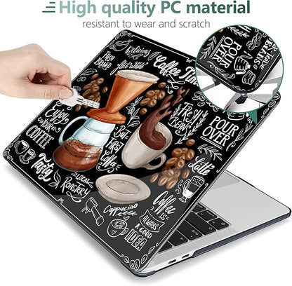 MEEgoodo Case for MacBook Pro 13 inch Case 2022 2021 2020 New A2338 M2/M1 A2251 A2289, Laptop Hard Shell Cases with Keyboard & Camera Cover Compatible with 13 inch MacBook Pro Case, Coffee