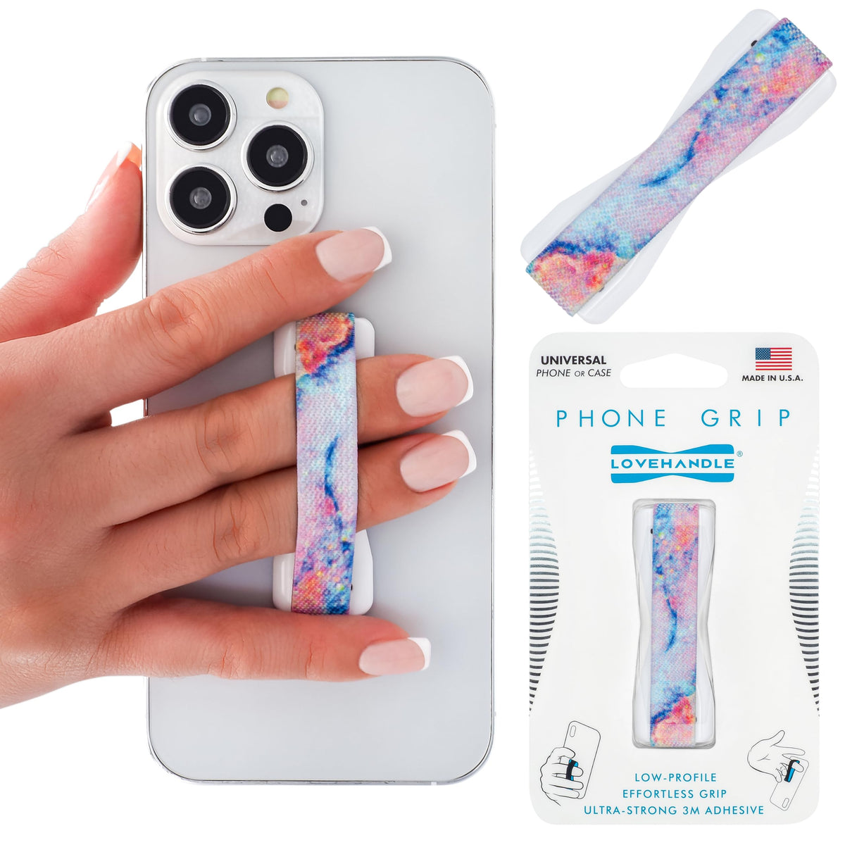 LOVEHANDLE Original Universal Phone Grip - Black and White Checkered
