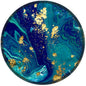 ITNRSIIET Round Mouse Pad with Stitched Edge Premium-Textured Waterproof Non-Slip Rubber Base Desktop Protection Mat Diameter 8.7 inches, Blue Green Marbling