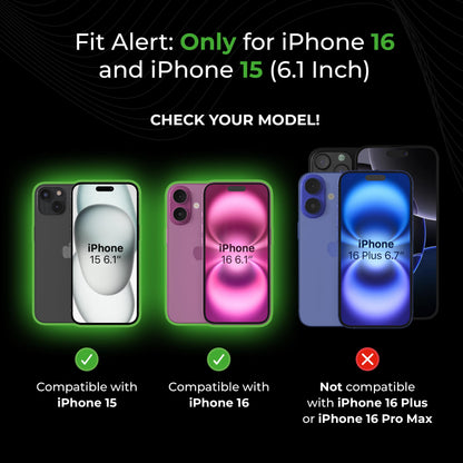 Deppa |2 Pack| Anti-Blue Light Screen Protector for iPhone 16/15 (6.1') | Scratch Resistant Tempered Glass | 3D Edge to Edge Coverage | Easy Installation Kit | Eye Safeguard TÜV Certified