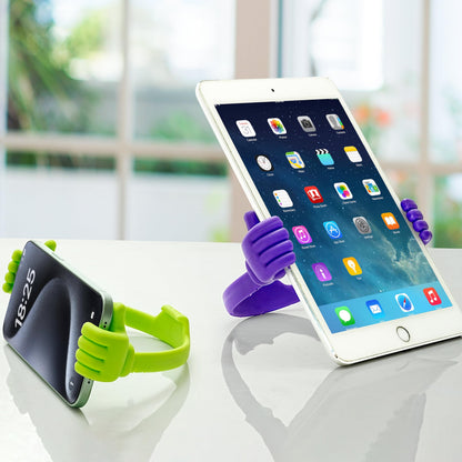 Honsky Thumbs-up Cell Phone Stand Holder, Tablet Stand Cradle for Desk Desktop Smartphone Cellphone Mobile Phone Tablets, Universal Adjustable Flexible, Purple