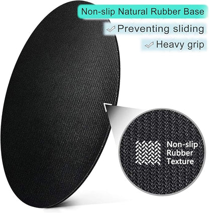 ITNRSIIET Round Mouse Pad with Stitched Edge Premium-Textured Waterproof Non-Slip Rubber Base Desktop Protection Mat Diameter 8.7 inches, Gray Marbling Gold