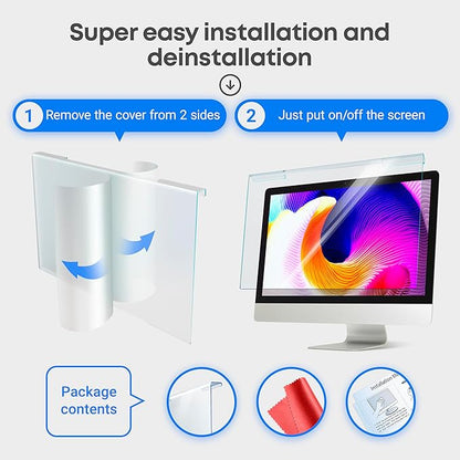 VINTEZ Blue Light Screen Protector Compatible With iMac 27 Inch (2012-2020) – Anti-UV Blue Light Blocking Film for Desktop PC, Eye Protection Filter, 24.1" x 15.1"