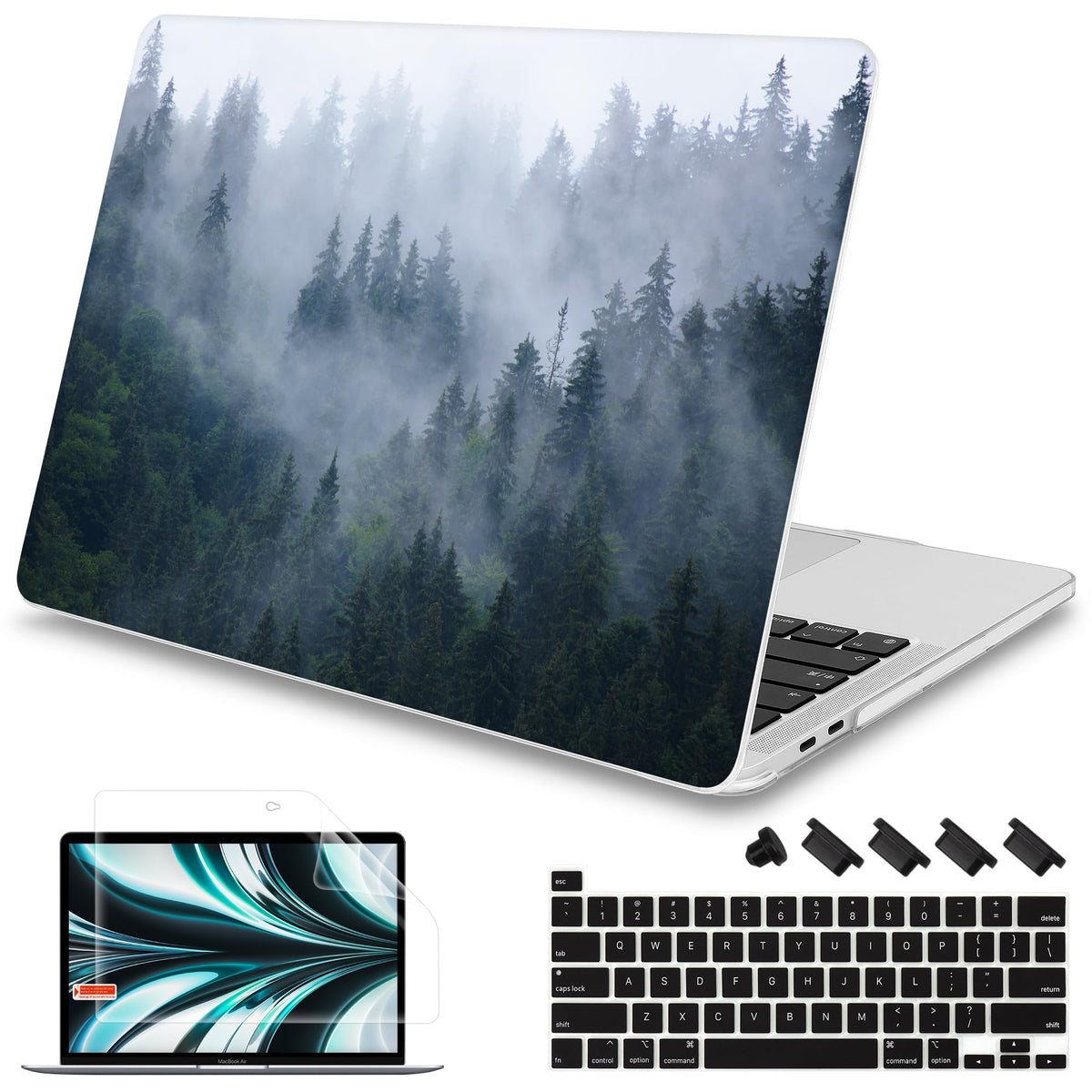 Mektron Designed Case for MacBook Pro 16 Inch A2141 Cover 2019 Release 16" with Liquid Retina Display/Touch ID, Plastic Hard Shell with Keyboard Skin & Screen Protector, Butterfly Flower C077