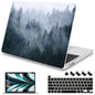 Mektron Designed Case for MacBook Pro 16 Inch A2141 Cover 2019 Release 16" with Liquid Retina Display/Touch ID, Plastic Hard Shell with Keyboard Skin & Screen Protector, Butterfly Flower C077