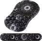 Mouse Pad Wrist Support, 2 in1 Keyboard Wrist Rest+ Ergonomic Mouse Pad, Non-Slip Wrist Rest for Computer Keyboard, Made Easy Typing & Relieve Wrist Pain(Sun Moon)