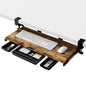 ETHU Corner Keyboard Tray Under Desk with Metal Rail, 26.8x11.8", White