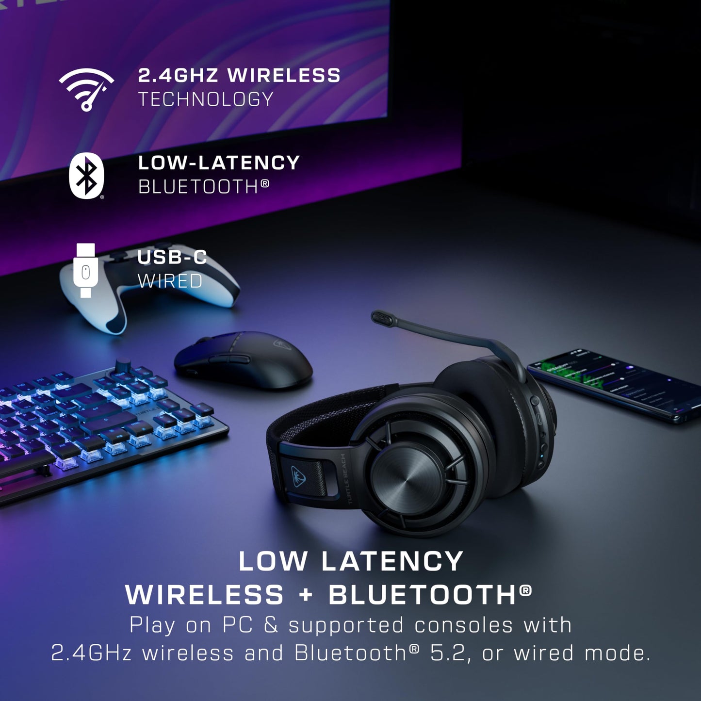 Turtle Beach Atlas Air Wireless Open-Back Headset for PC, PS5, PS4, Mobile