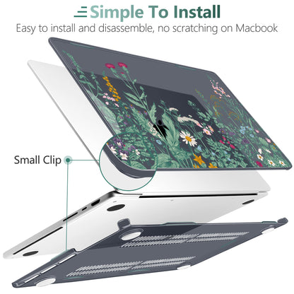 DONGKE Compatible with MacBook Pro 16 Inch Case (2026-2021 Release, M5 M4 M3 M2 M1 Pro/Max Chip), Plastic Hard Shell Cover with Keyboard Cover & Screen Protector for MacBook Pro 16", Garden Florals