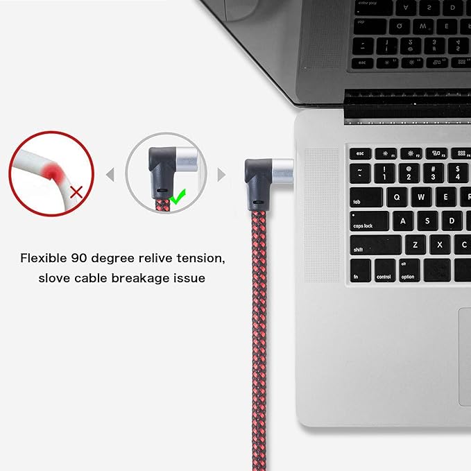 Male to Male Audio Cable 15Ft, 90 Degree TRRS 3.5mm 4 Pole Nylon Braided Stereo Aux Cable for Headphones, PS4, Phone, Tablet, Headset, PC, Laptop and More (15Ft)