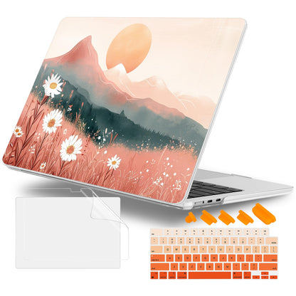 Lepeoac Case for 2026/2025/2024/2023 MacBook Air 15-inch Laptop Release M5 A3448 /M4 A3241 /M3 A3114 /M2 A2941, Stylish Protective Hard Shell Cover for MacBook Air 15.3 inch, Mountains