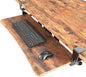 Extra Large Keyboard Tray Under Desk - Slide Out with Sturdy C-Clip Mount System, 31.5" (35.8" Including Clamps) x 11.8" Put-Out Keyboard Tray Computer Drawer, Rustic Vintage Brown