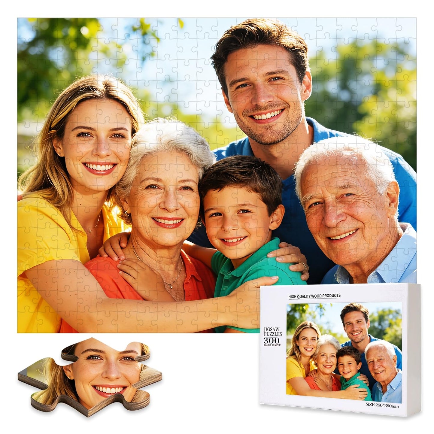 Custom Photos Puzzle, Personalized Jigsaw Puzzle for Adults 300Pcs