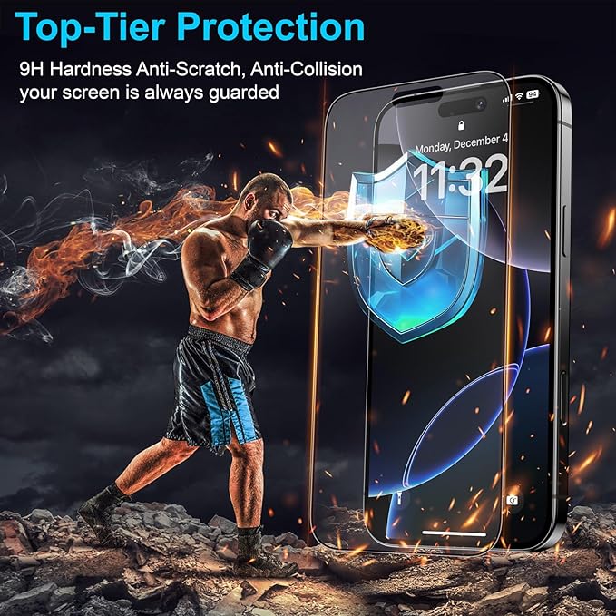 Mothca 2 Pack Matte Glass Screen Protector for iPhone 16 Pro 6.3-inch [Auto Fit Box Dust-Free] Edge to Edge Full Coverage Anti-Glare & Anti-Fingerprint Tempered Glass, Bubble Free, Smooth as Silk