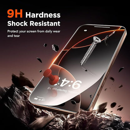 GolbinBox 3-Pack Privacy Screen Protector for iPhone 16 Pro 6.3 Inch,Military-Grade Shatterproof Anti-Spy HD Tempered Glass, Easy Installation,Dust and Bubble Free,9H Hardness,Anti - Fingerprint