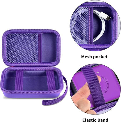 Travel Case for UCOMX for Nano/for Iseyyox/for LISEN/for RTOPS 3 in 1 Wireless Charger, Foldable Magnetic Charging Station Storage Holder Bag for Fast Charge Pad Cable and Adapter, Purple-Box Only