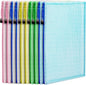 LEOBRO Mesh Zipper Pouches Bags, 10PCS Zipper Pouch, A4 Mesh Bags with Zipper, Zipper Pouches for Organization, Storage Bags for School Office Travel Supplies, File Jackets & File Pockets