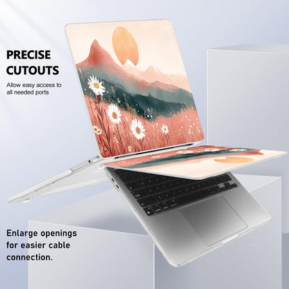 Lepeoac Case for MacBook Pro 13 inch Case M2 2022-2016 A2338 M1 A2251 A2289 A2159 A1989 A1708 A1706, Plastic Hard Shell + Keyboard Cover + Dust Plug, Mountains