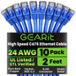 GEARit Cat6 Patch Cables Cat 6 Ethernet Cable 6 ft 10-Pack Green