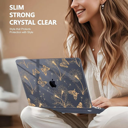 for MacBook Pro 16 inch Case 2019 2020 Release Model A2141, Plastic Hard Shell Cover with Keyboard Cover for MacBook Pro 16 inch with Touch Bar & Touch ID - Butterflies