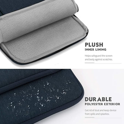MoKo 12.9 Inch Tablet Sleeve Bag Carrying Case with Pockets Fits 13 Inch New iPad Pro M4 & Air M2 2024, iPad Pro 12.9 M2&M1, Surface Laptop Go 12.4", Galaxy Tab S8+/S9+ 12.4", Indigo