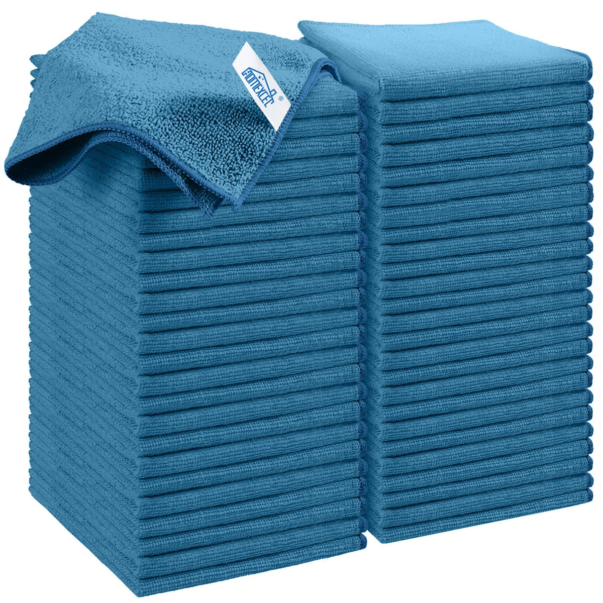 HOMEXCEL 100PK Microfiber Cleaning Cloth, Cleaning Rag for Home, 11.5x11.5