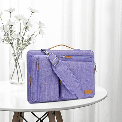 MOSISO 360 Protective Laptop Shoulder Bag,13 inch Computer Bags Compatible with MacBook Air M4 M3 M2 M1 2025-2018/Pro 13 2025-2016,Side Open Messenger Bag with 4 Zipper Pockets, Purple