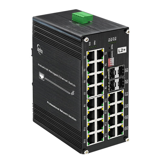 L2+ Managed 24 Port PoE Ethernet Switch with 4 SFP Slot