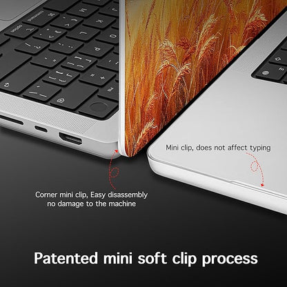 for MacBook Pro 16 inch Case 2021 2022 2023 2024 Release A3186 A3403 M4 A2991 M3 A2780 M2 A2485 M1 Pro/Max, Hard Shell Case with Screen Protector & Keyboard Cover, Wheat Field